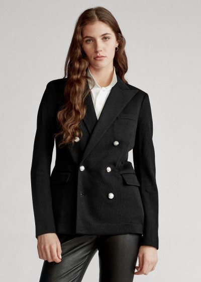 Women's Polo Ralph Lauren Knit Double-Breasted Blazers | 475860QVO